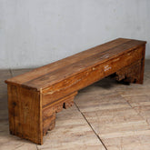 Indian Hand Carved Solid Wood Bench B1